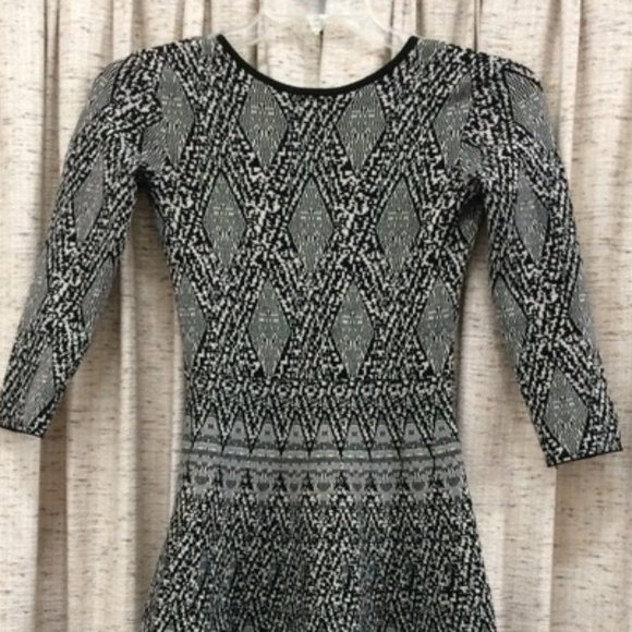 Zara Woman Knit Jacquard Dress with Low Cut Back - Picture 6 of 7